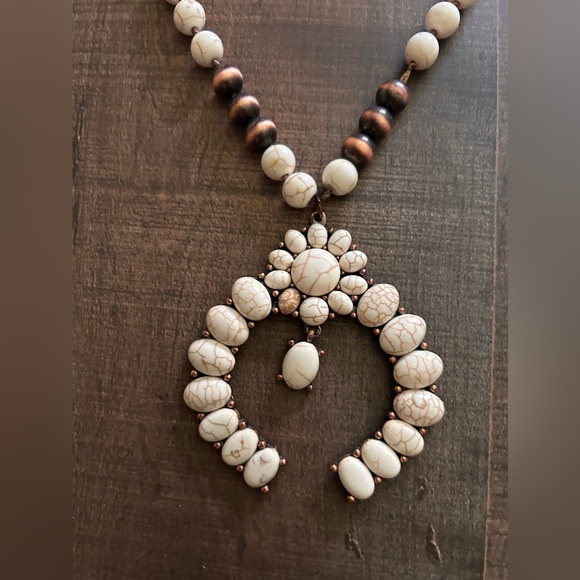 Faux Copper Squash Blossom Necklace - Picture 2 of 3